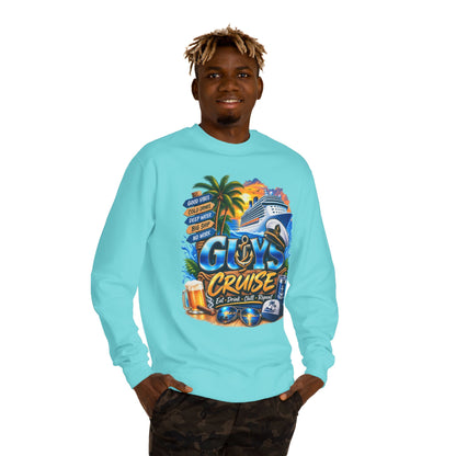 Guys Cruise Sweatshirt – Men’s Cruise Vacation Graphic Crewneck