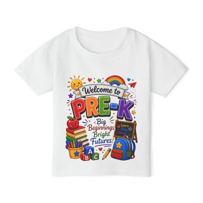 Welcome to Pre-K Toddler T‑Shirt — "Big Beginnings Bright Futures" Back‑to‑School Tee
