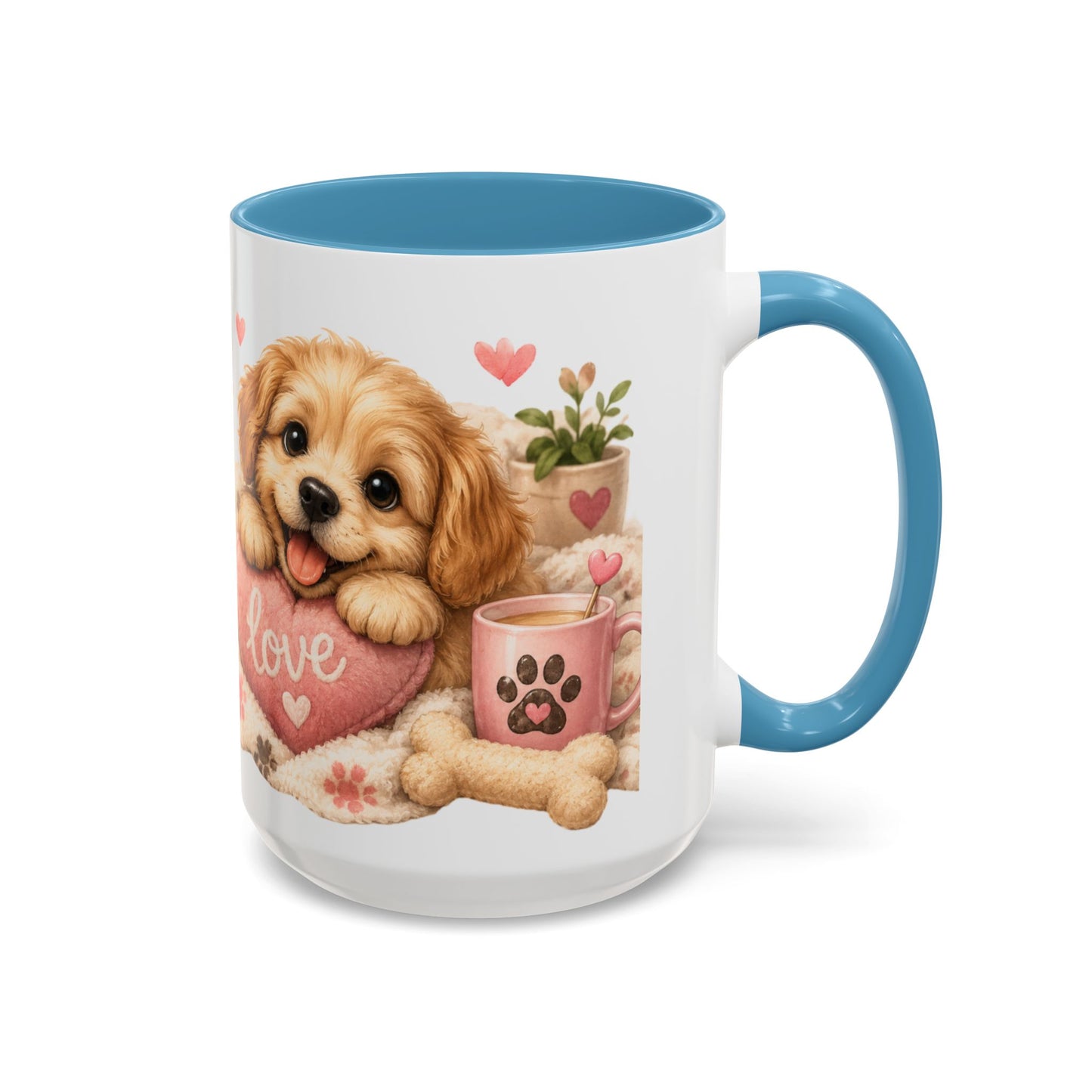 Cute Dog Lover Coffee Mug — "Life is Better With a Dog" Accent Mug (11/15oz)