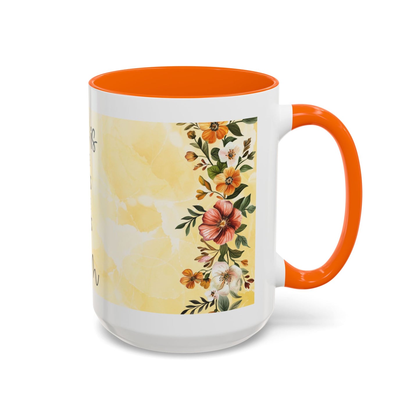 She Is Mom Floral Accent Coffee Mug — 'She is Peace, She is Home' Mother's Day Gift
