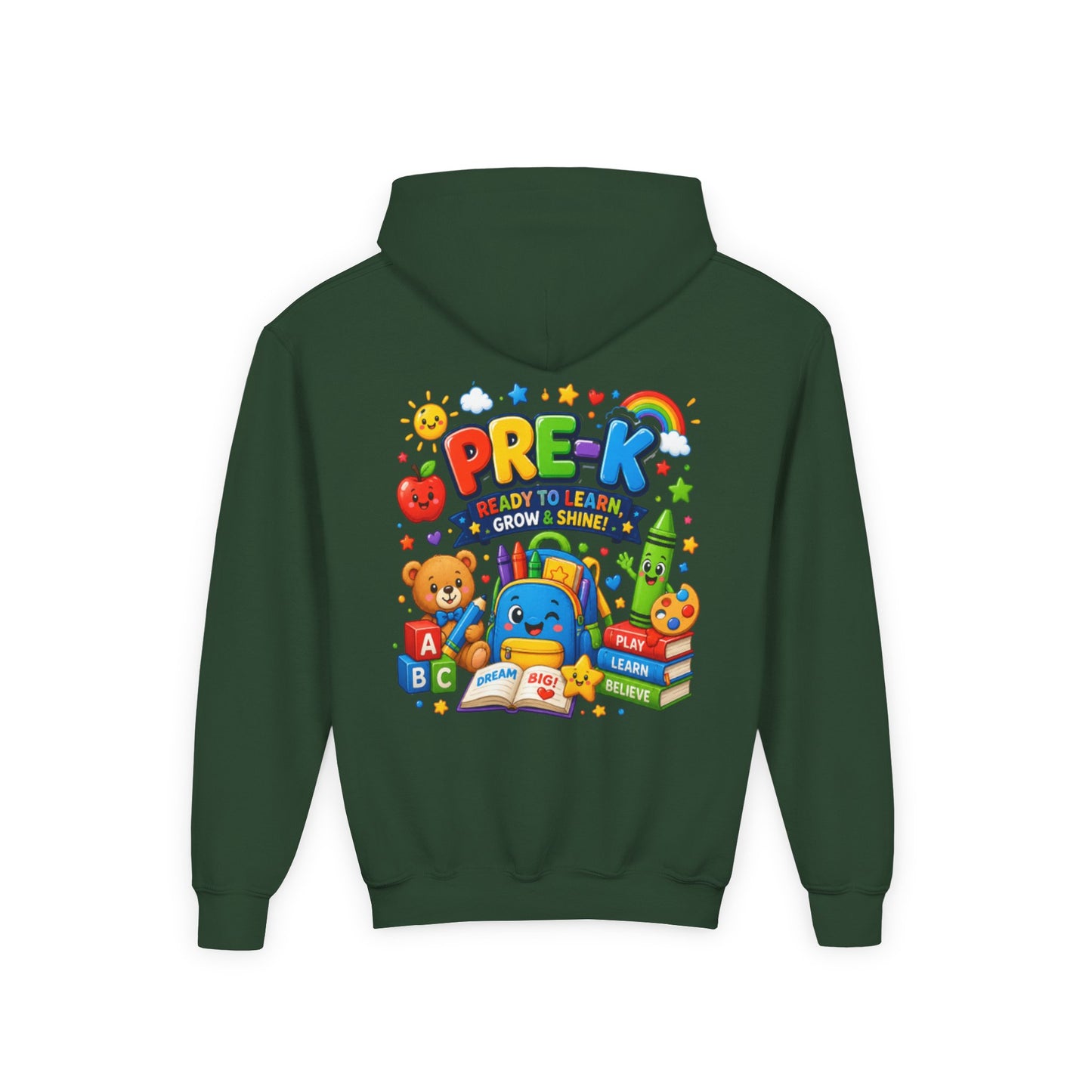 Pre-K Ready to Learn Youth Hoodie – Cute Back-to-School Preschool Sweatshirt