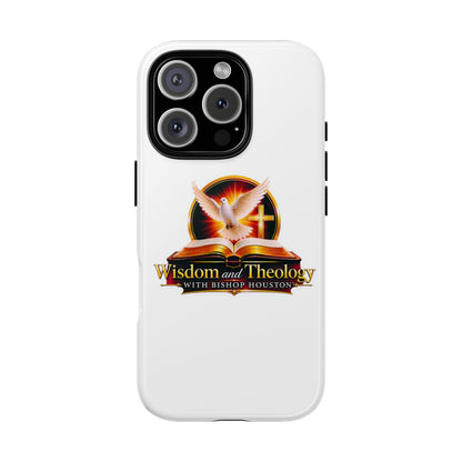 Wisdom and Theology Phone Case — Christian Dove & Cross Protective Tough Case