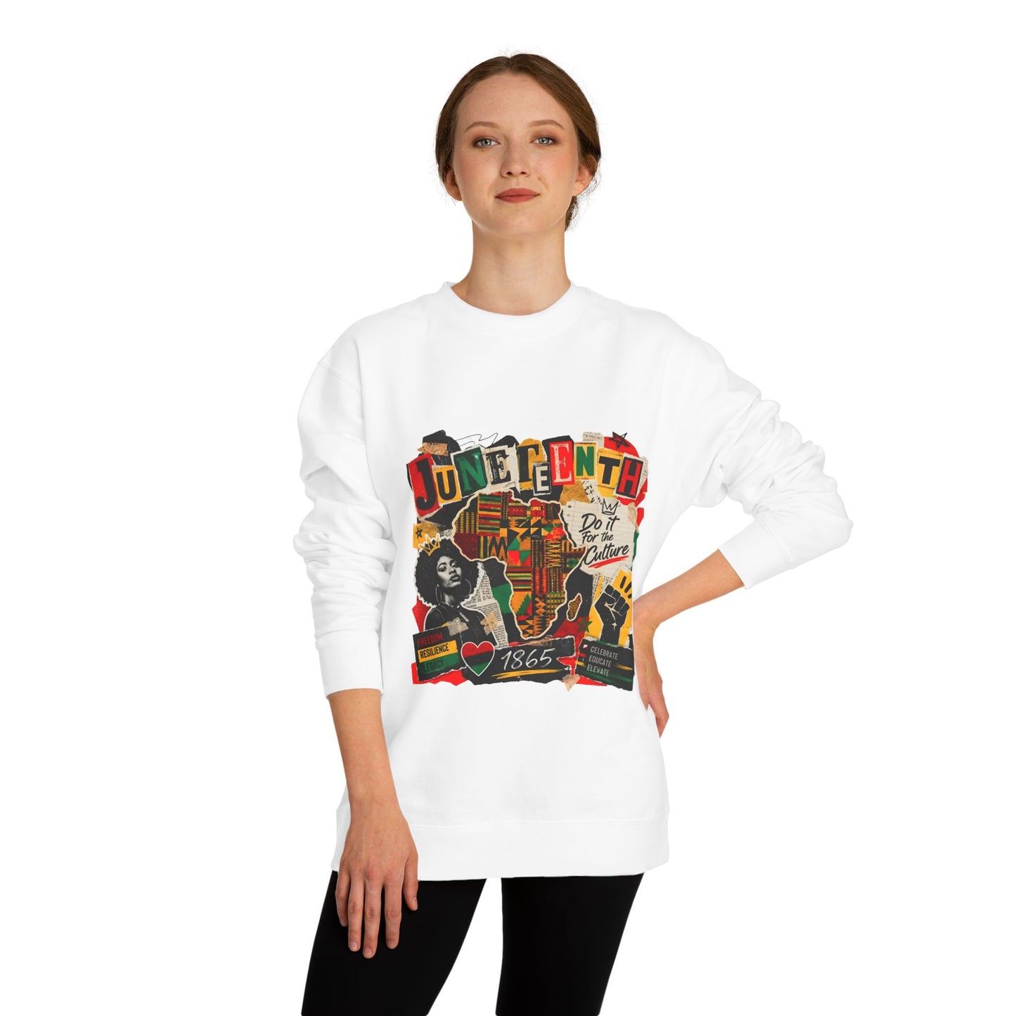 Juneteenth Celebration Sweatshirt — African Heritage '1865' Graphic Crewneck