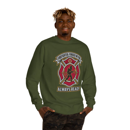 Firefighter Crest Sweatshirt — "Always Ready" Crewneck