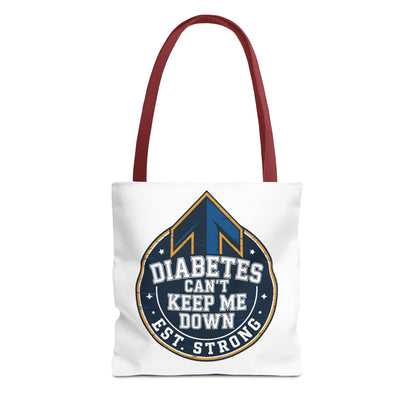 Diabetes Can't Keep Me Down Tote Bag — Inspirational Diabetes Awareness Shopper