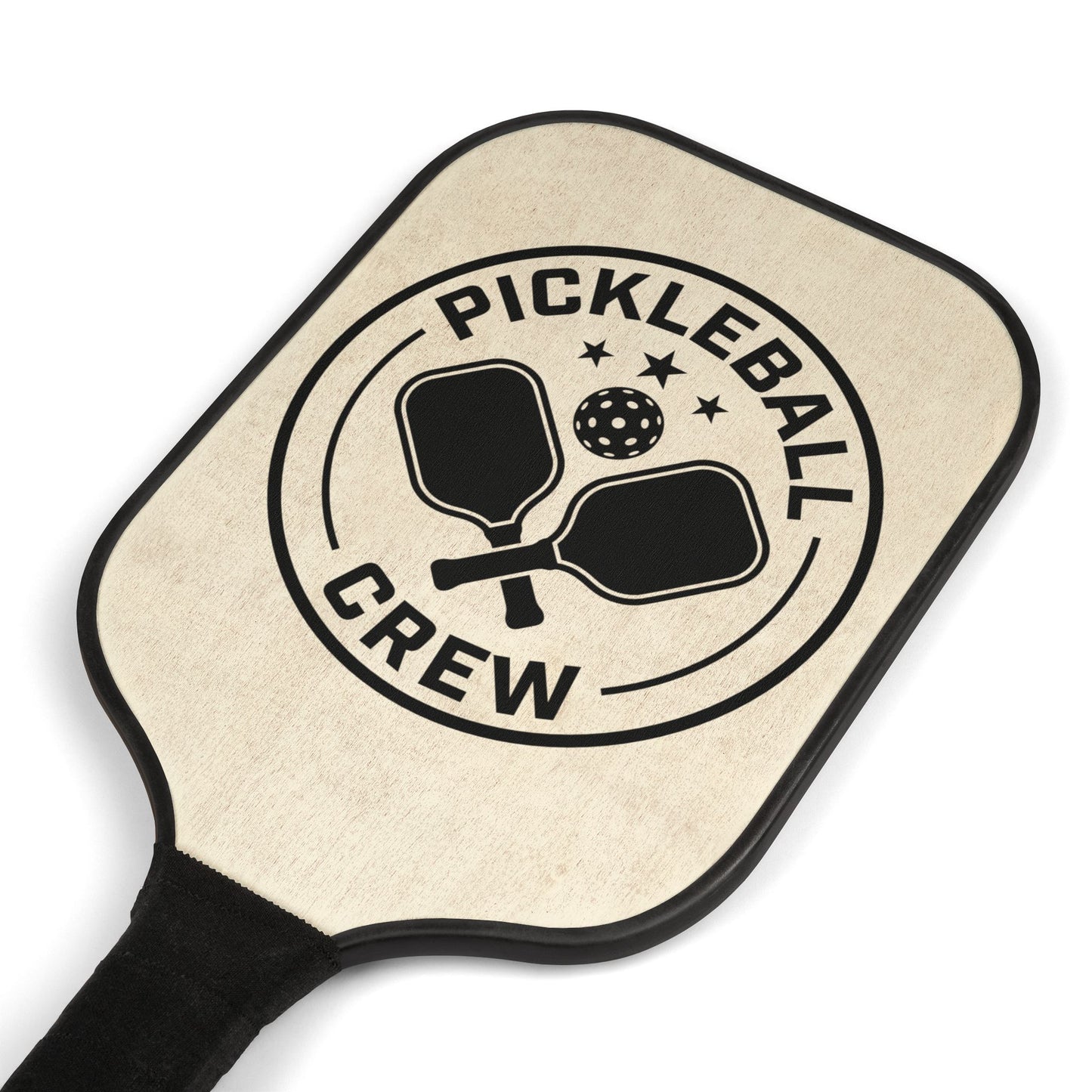 Pickleball Paddle Set — 'Pickleball Crew' Wooden Paddles with Balls