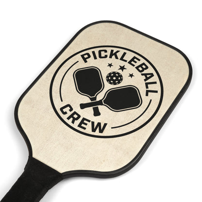 Pickleball Paddle Set — 'Pickleball Crew' Wooden Paddles with Balls