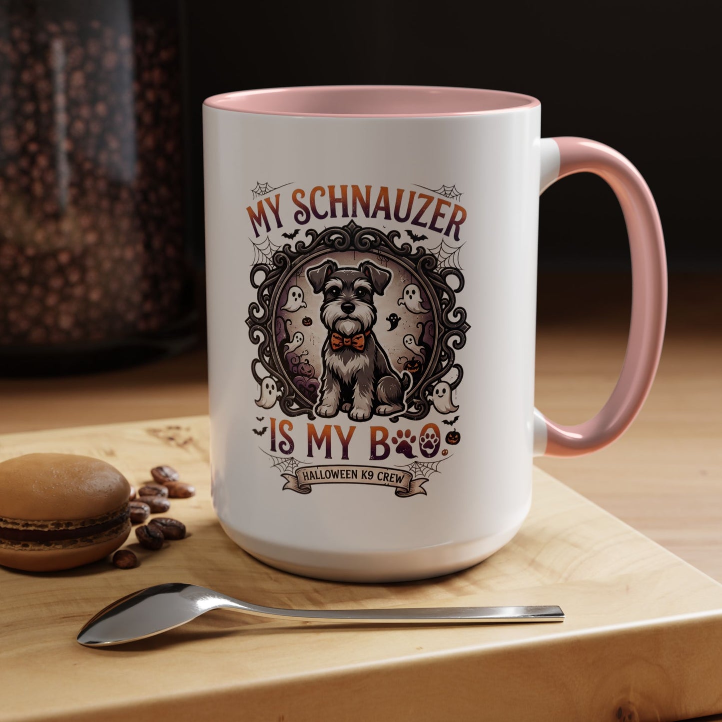My Schnauzer Is My Boo Coffee Mug — Halloween Dog Lover Accent Mug