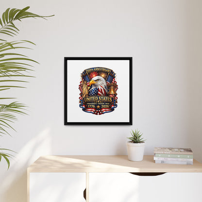 250th Anniversary United States Framed Canvas - Patriotic Eagle 1776–2026