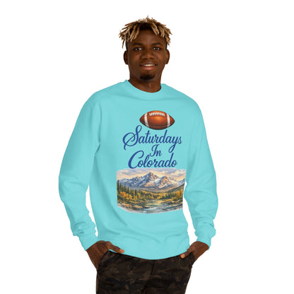 Saturdays in Colorado Sweatshirt — Mountain Football Scenic Crewneck