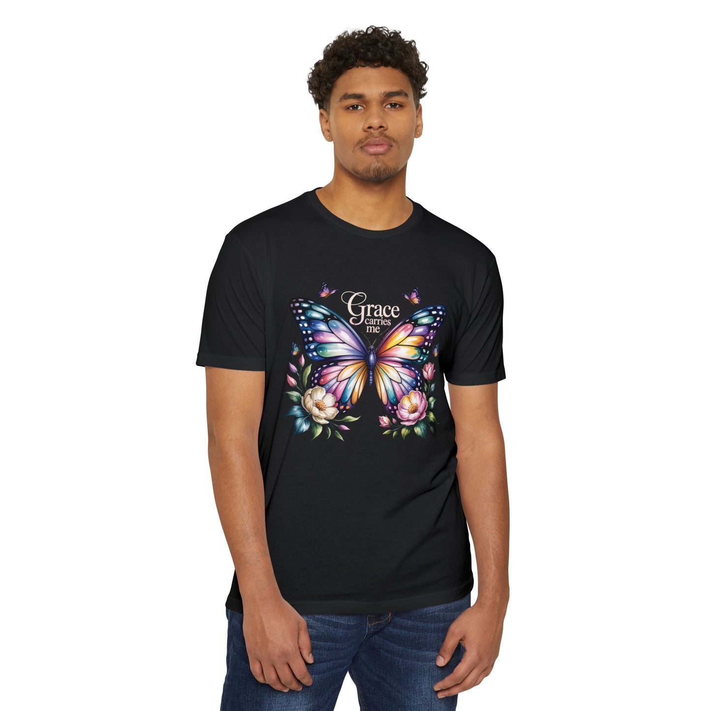 Grace Carries Me Butterfly T-Shirt
