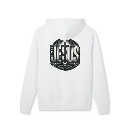 Christian Jesus Graphic Hoodie — Faith Cross & Dove Design