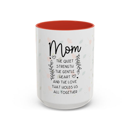 Mom Floral Coffee Mug — "Mom: The Quiet Strength..." Sentimental Mother's Day Gift (11/15oz)
