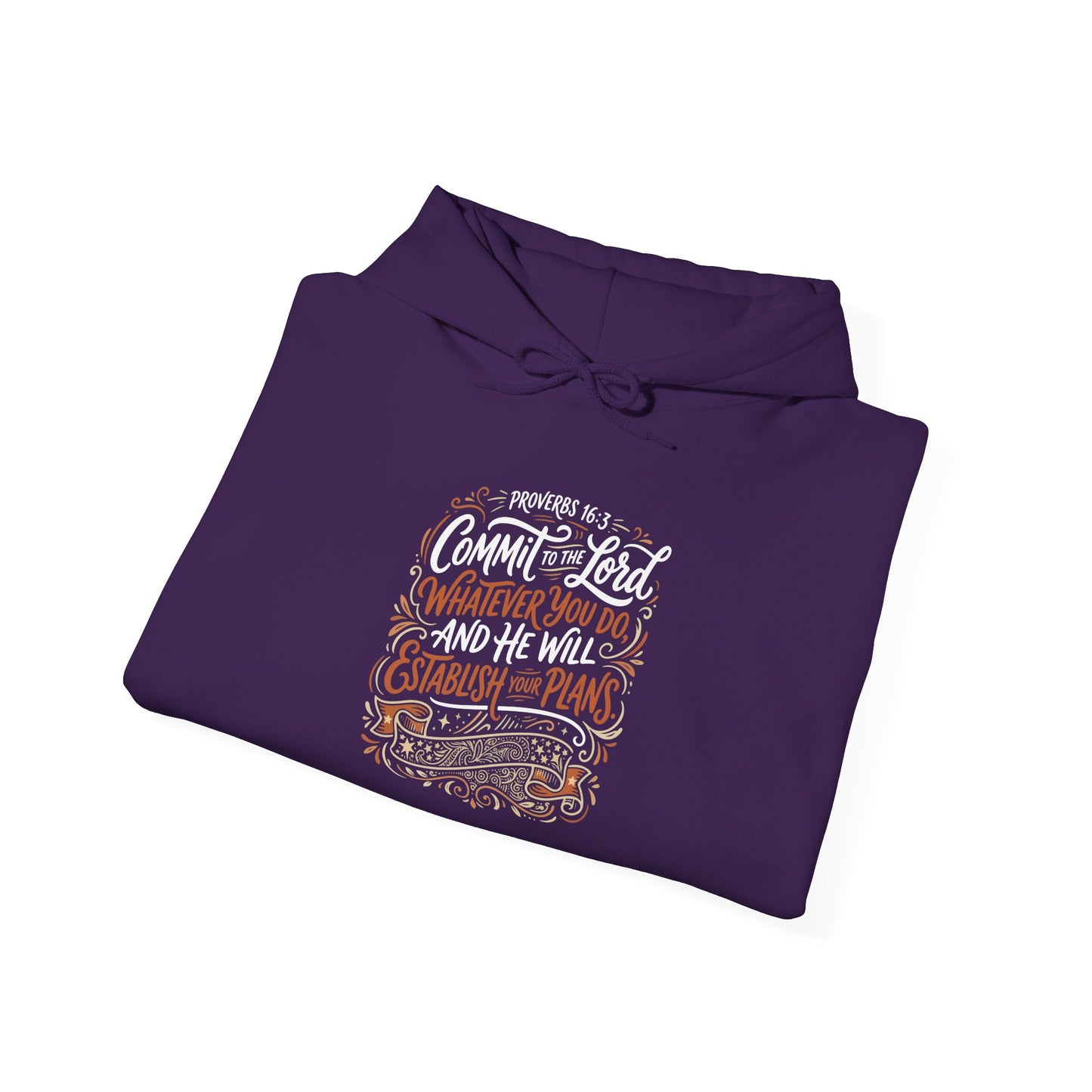 Proverbs 16:3 Commit to the Lord Christian Hoodie