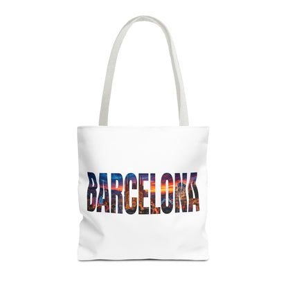 Barcelona Skyline Tote Bag — Cityscape Travel Souvenir Bag