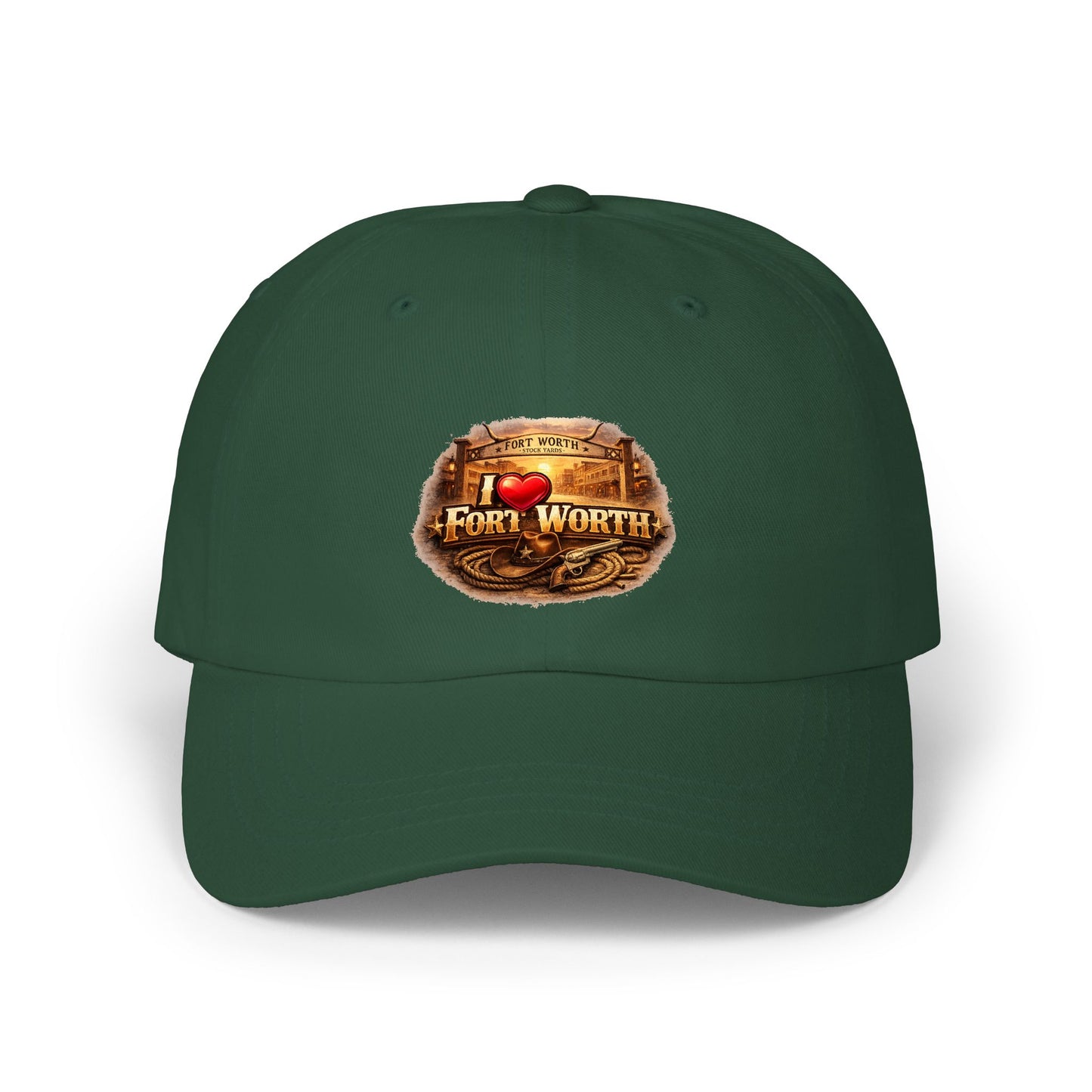 Fort Worth Western Dad Cap — I  Fort Worth Embroidered Baseball Hat