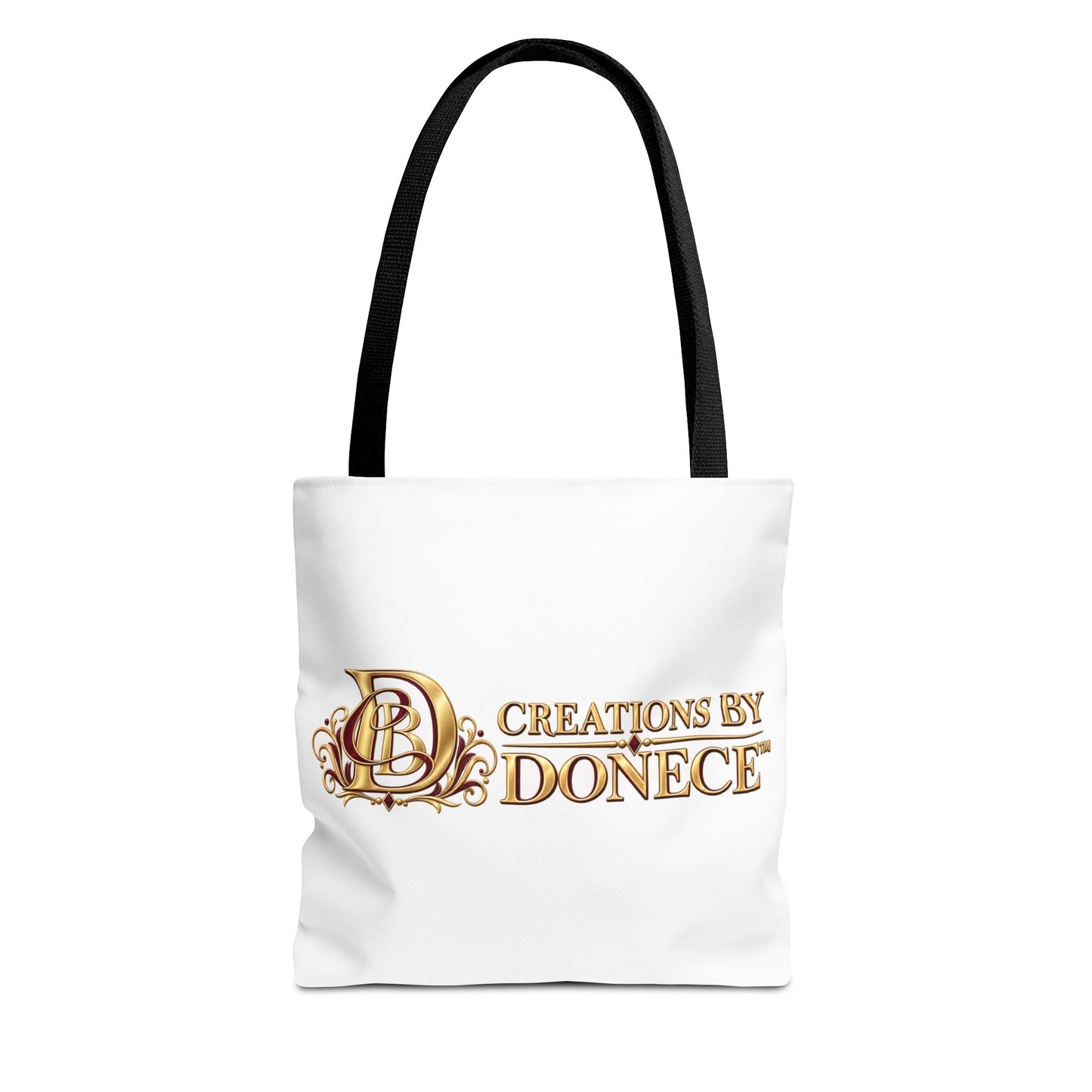 Creations by Donece Logo Tote Bag - Branded All-Over Print Canvas Tote