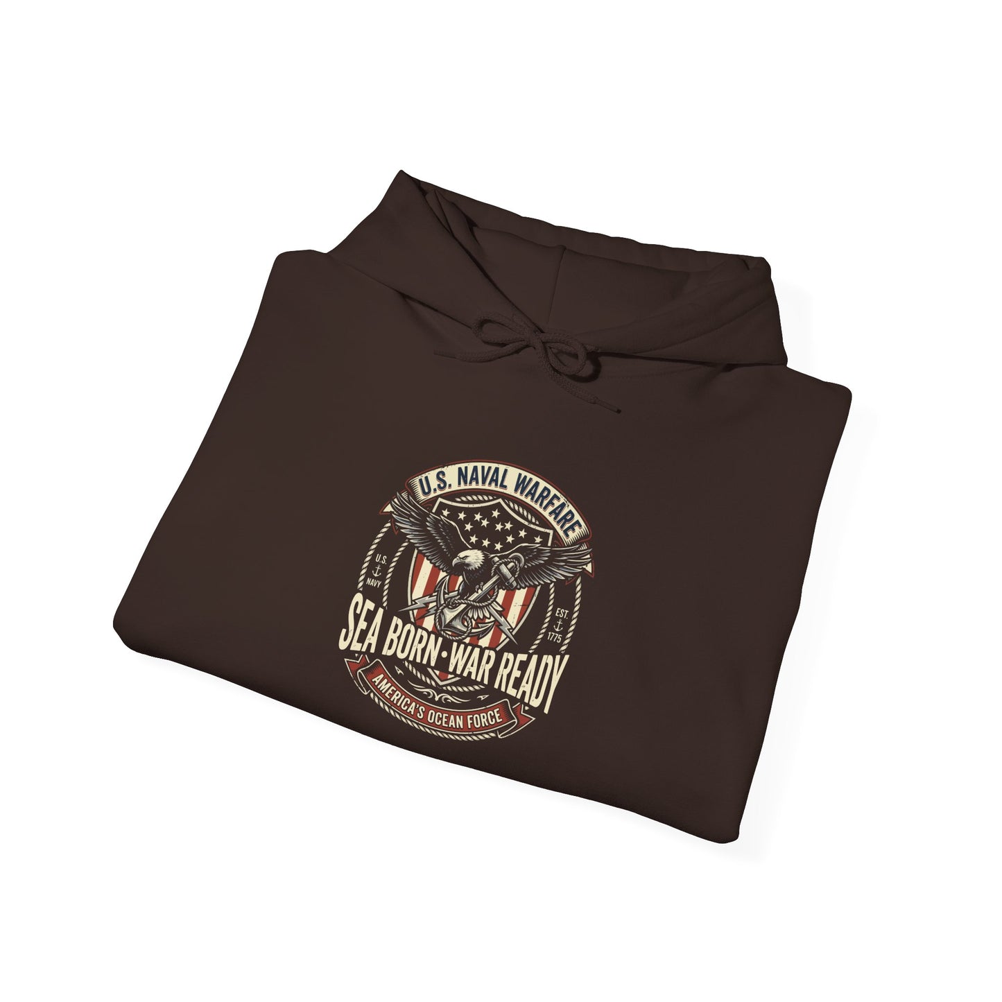 U.S. Naval Warfare Sea Born-War Ready America’s Ocean Force Hoodie