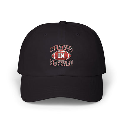 Dad Cap — "Mondays in Buffalo" Vintage Football Logo Hat