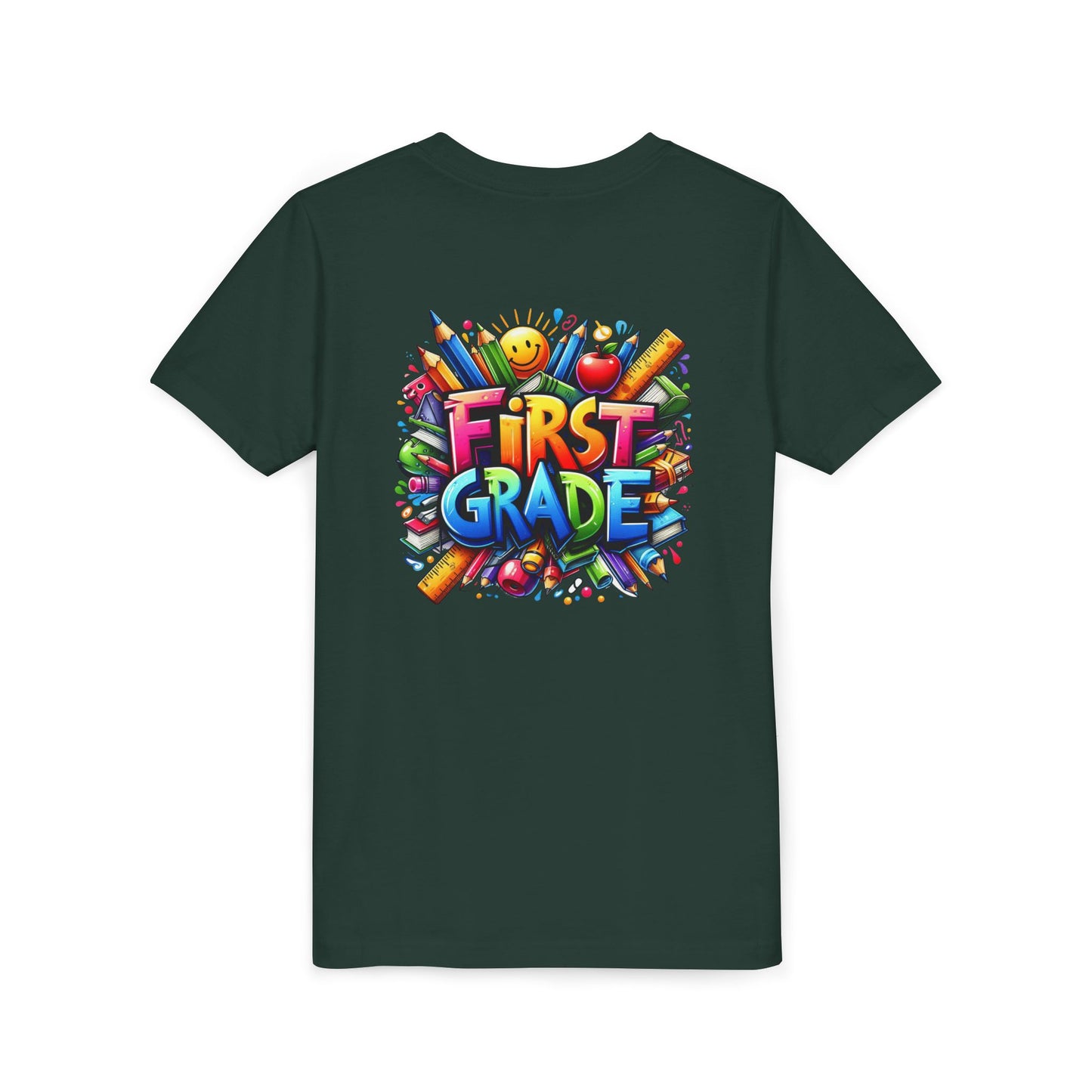 First Grade Kids Tee — Colorful Back-to-School Shirt for Boys & Girls