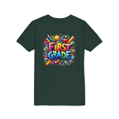 First Grade Kids Tee — Colorful Back-to-School Shirt for Boys & Girls