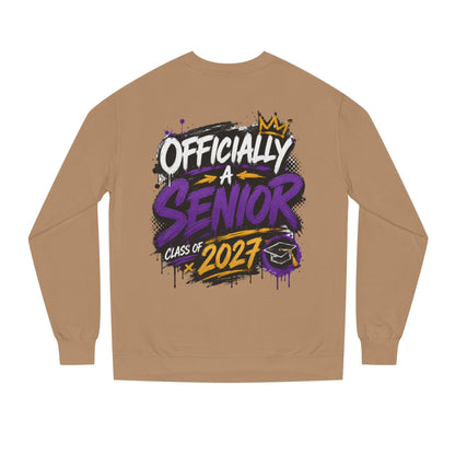 Senior Class 2027 Crewneck Sweatshirt — "Officially a Senior" Graduation Pullover