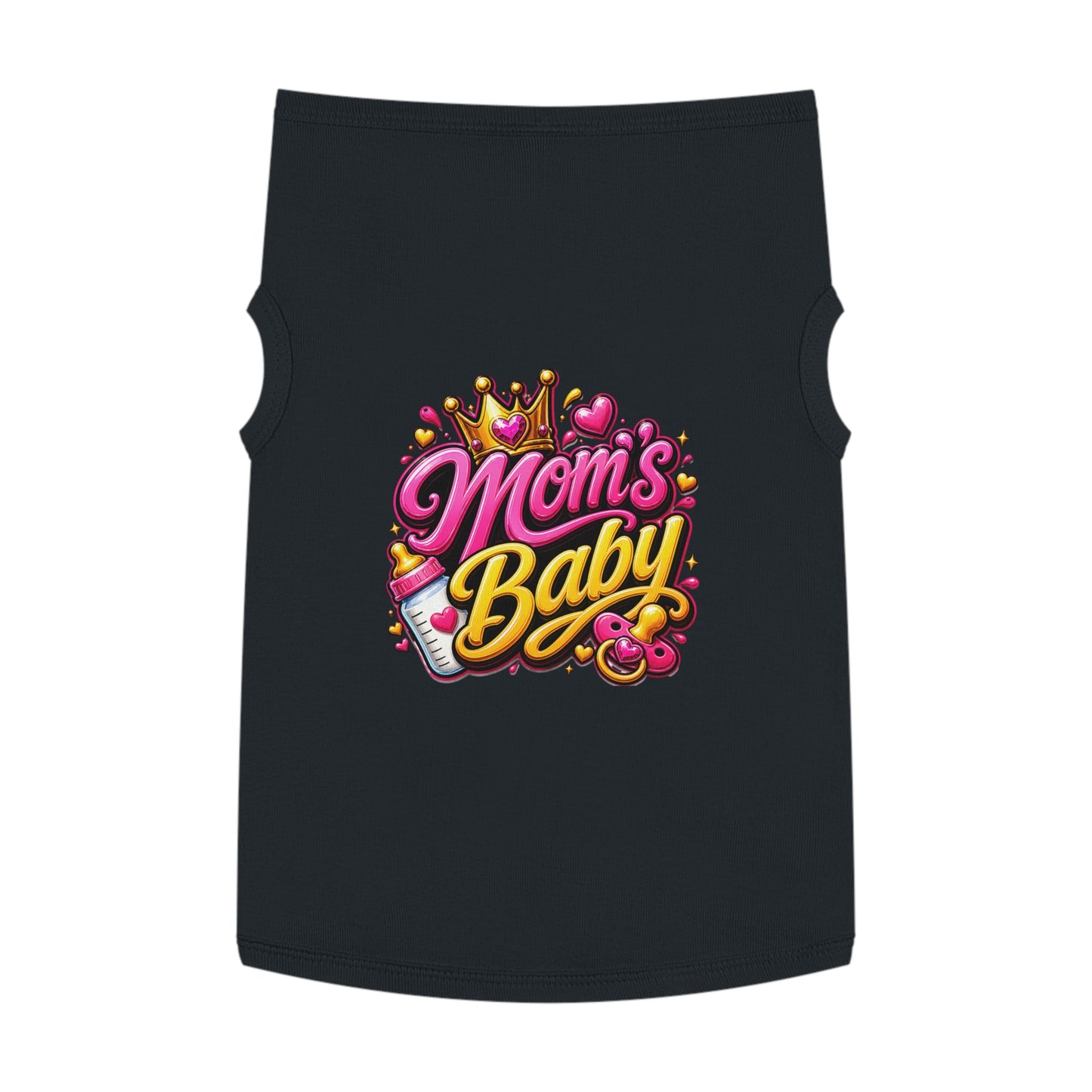 Pet Tank Top — “Mom's Baby” Cute Princess Graphic Dog Tee