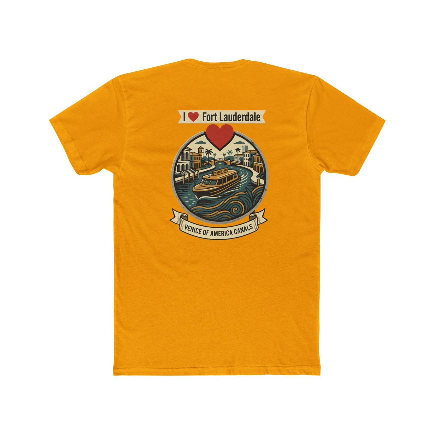 I Heart Fort Lauderdale Canals T‑Shirt — Venice of America Boat Graphic Tee