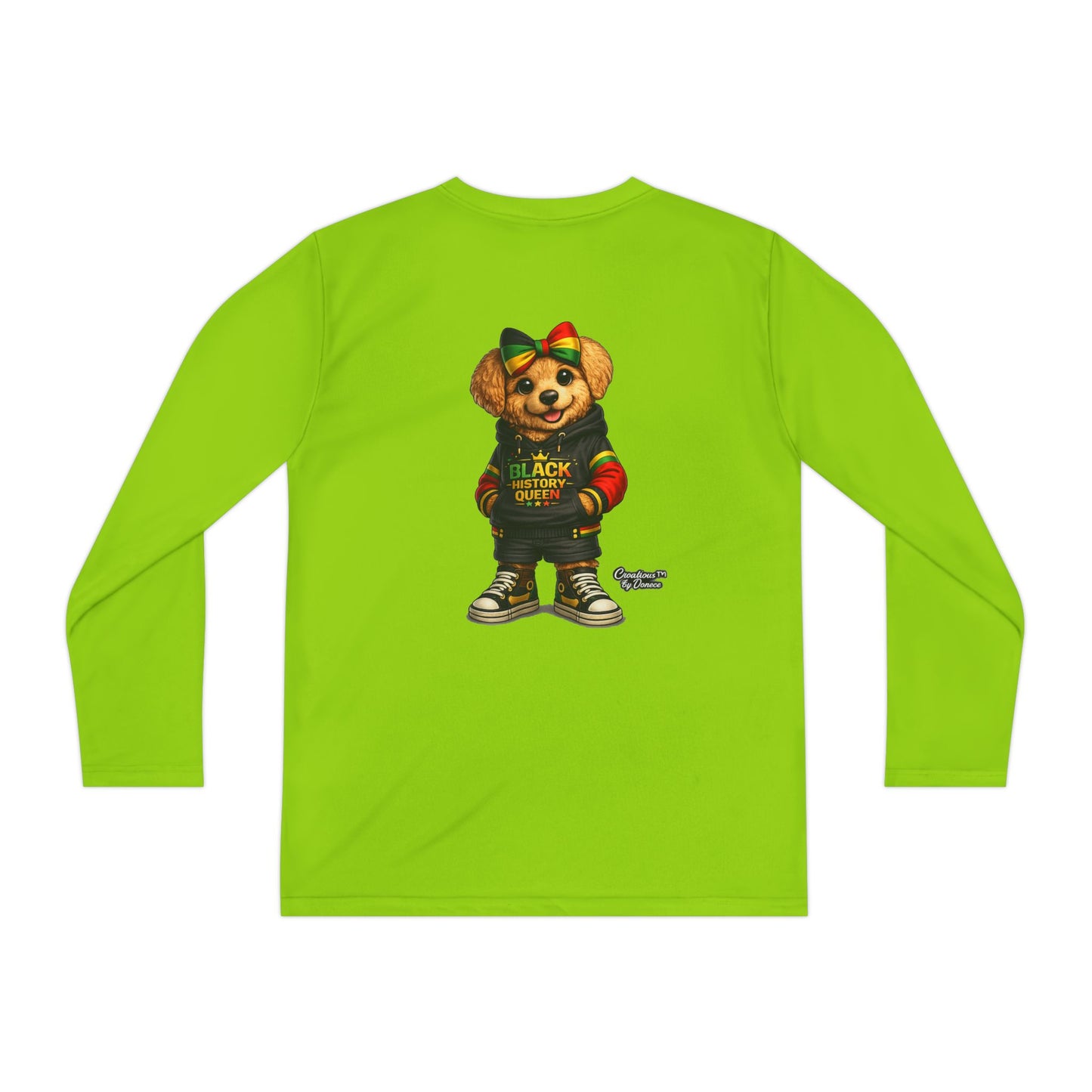 Youth Long Sleeve Tee — Rasta Bear 'Black History' Graphic
