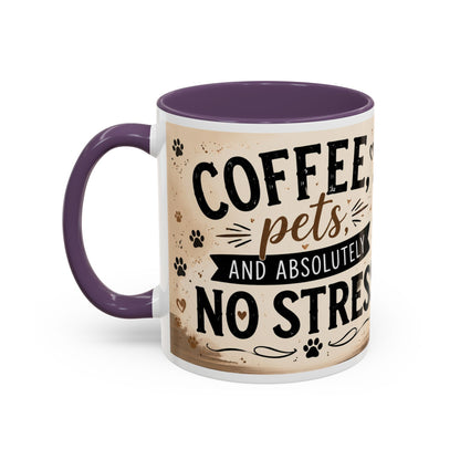 Dog and Cat Coffee Mug – "Best Friends, Best Life" Accent Tea Cup (11/15oz)