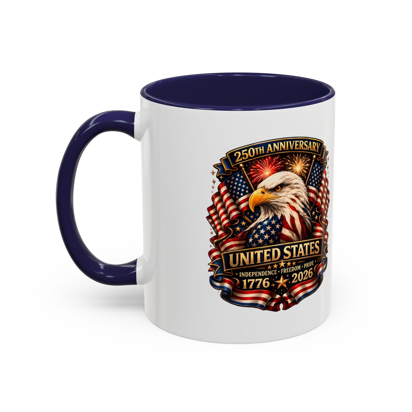 Patriotic Eagle Coffee Mug - United States 250th Anniversary 1776-2026