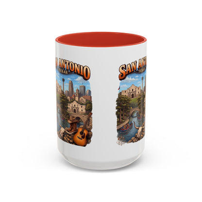 San Antonio Souvenir Coffee Mug – Texas Riverwalk Scenic Accent Mug (11/15oz)
