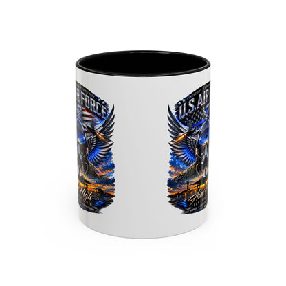 U.S. Air Force Eagle Coffee Mug — "Aim High" Accent 11/15oz