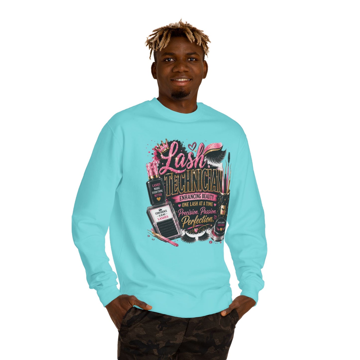 Lash Technician Crewneck Sweatshirt — Professional Eyelash Artist Apparel