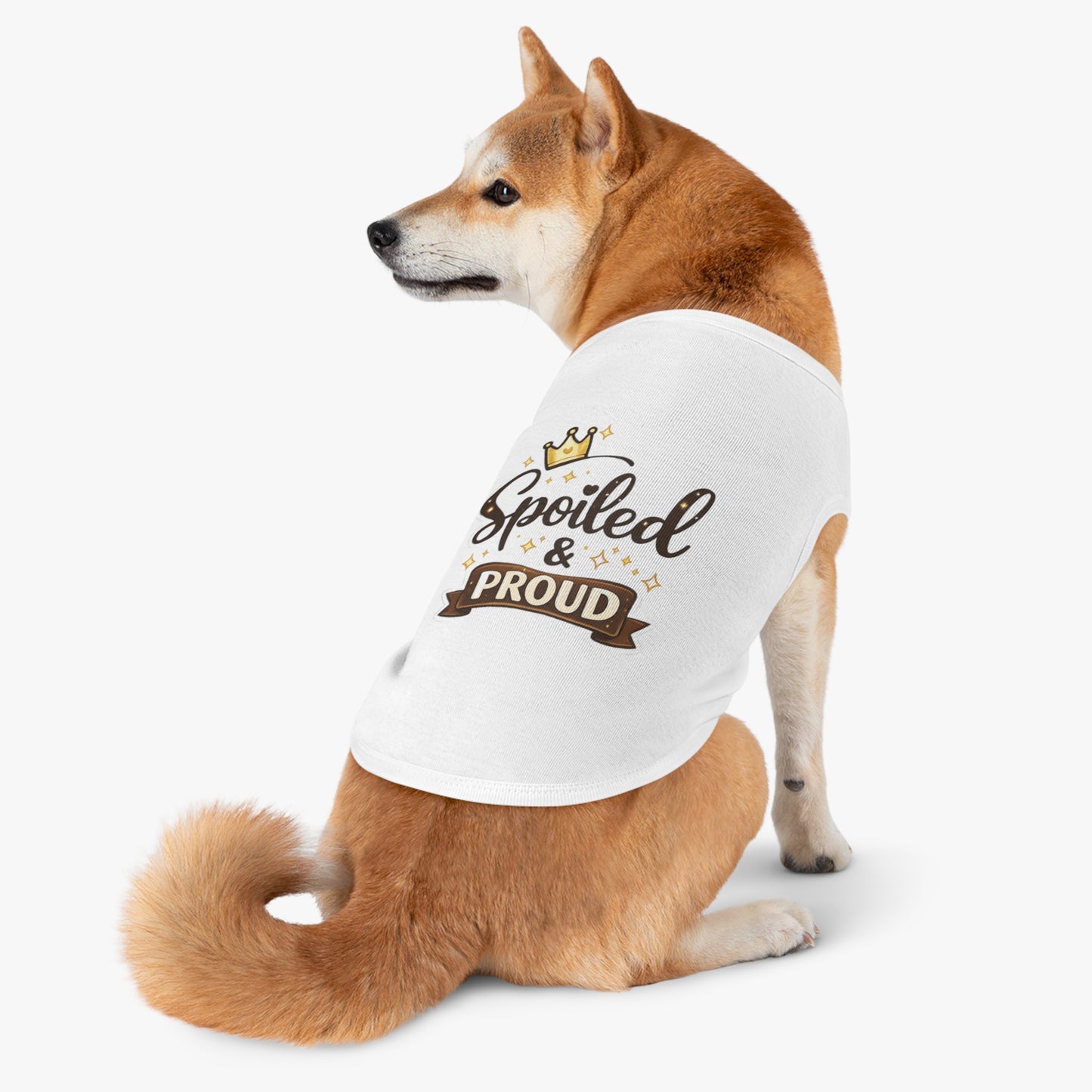 Spoiled & Proud Pet Tank Top — Cute Dog/Cat Shirt with Crown Design
