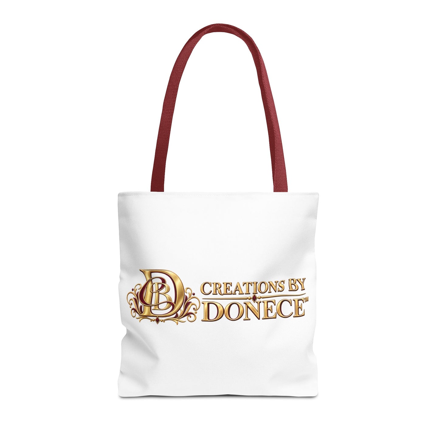 Creations by Donece Logo Tote Bag - Branded All-Over Print Canvas Tote