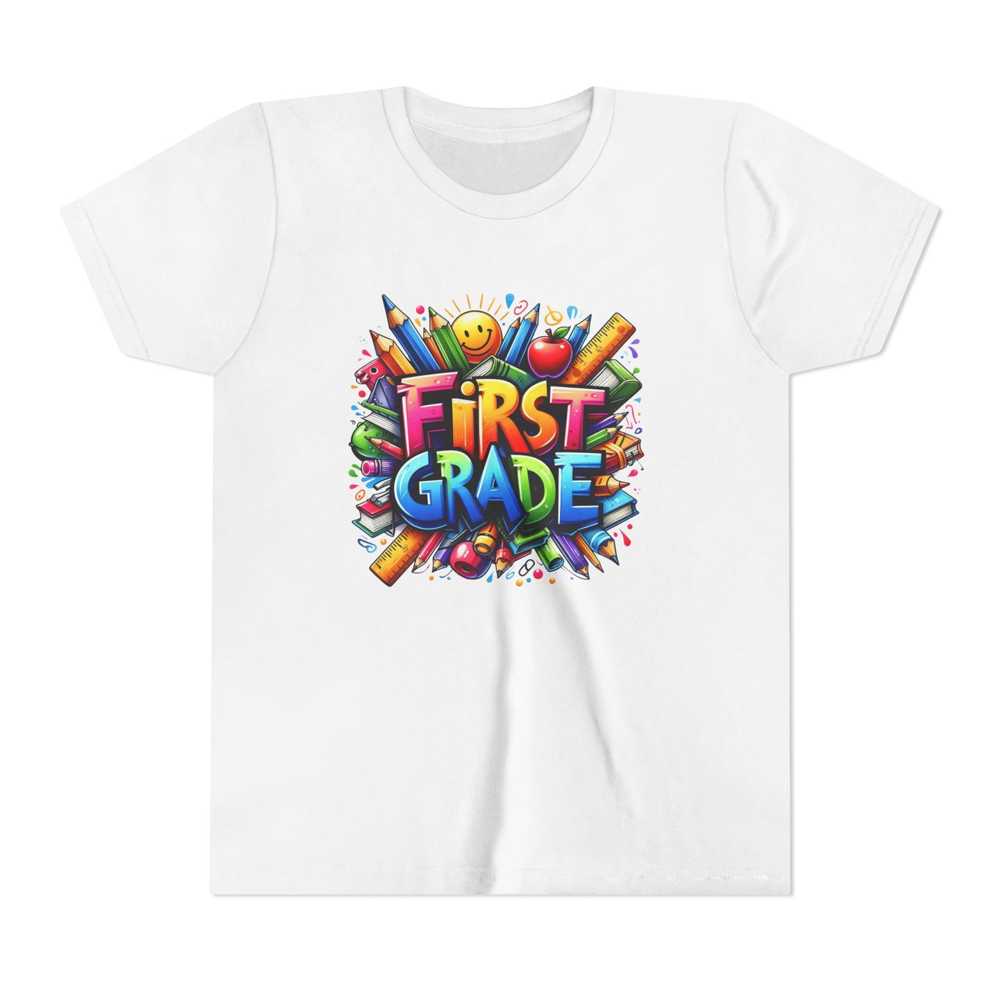 First Grade Kids Tee — Colorful Back-to-School Shirt for Boys & Girls