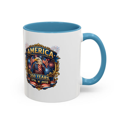 250th America Eagle Coffee Mug — Patriotic 1776–2026 Anniversary Accent Mug