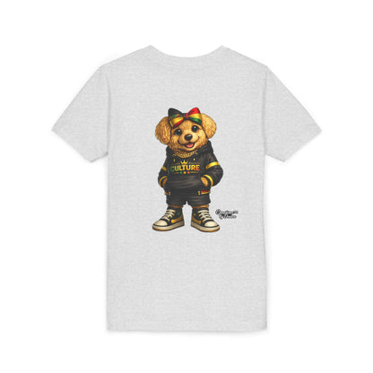 Youth Tee — Cute Rasta Bear "Culture" Graphic Kids T-Shirt