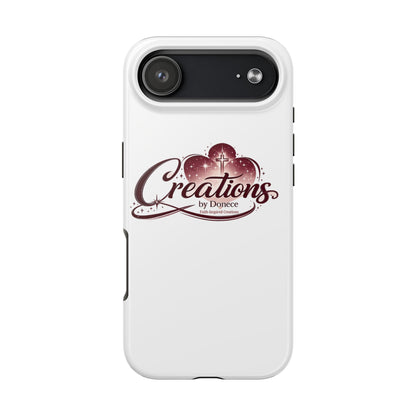 Tough Phone Case — "Creations by Donece" Logo Protective Phone Cover