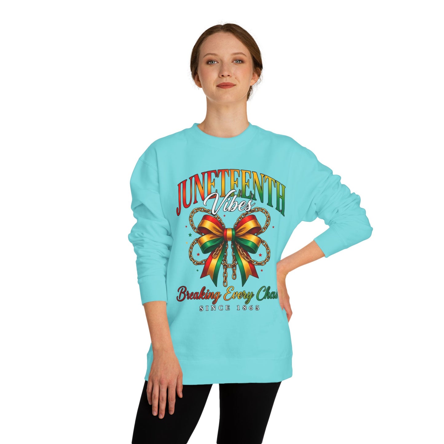 Juneteenth Crewneck Sweatshirt — "Breaking Every Chain" Celebration Pullover