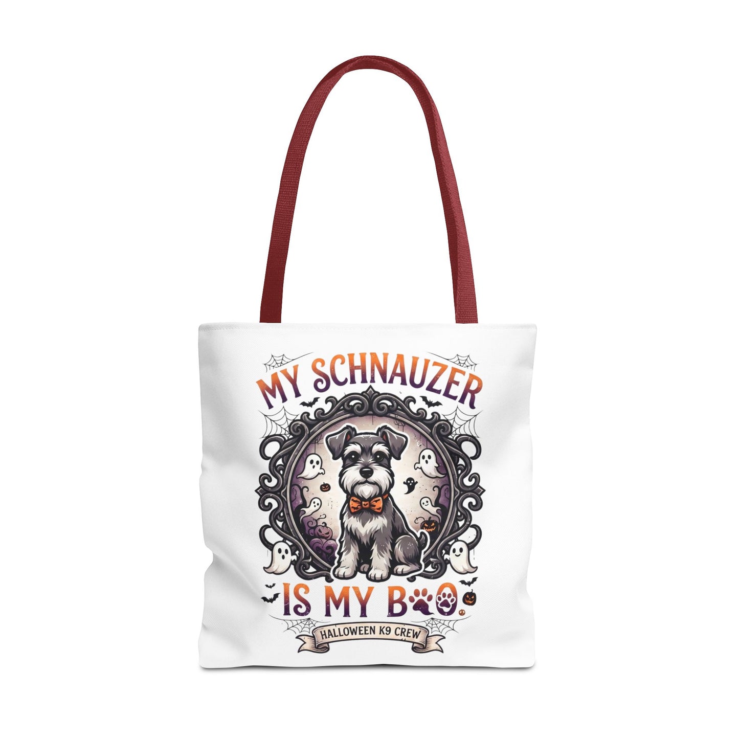 Halloween Schnauzer Tote Bag - "My Schnauzer Is My Boo" Cute Dog Halloween Gift