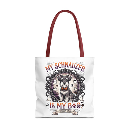 Halloween Schnauzer Tote Bag - "My Schnauzer Is My Boo" Cute Dog Halloween Gift
