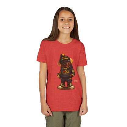 Youth Tee — 'Respect My Culture' Urban Dog Character Graphic