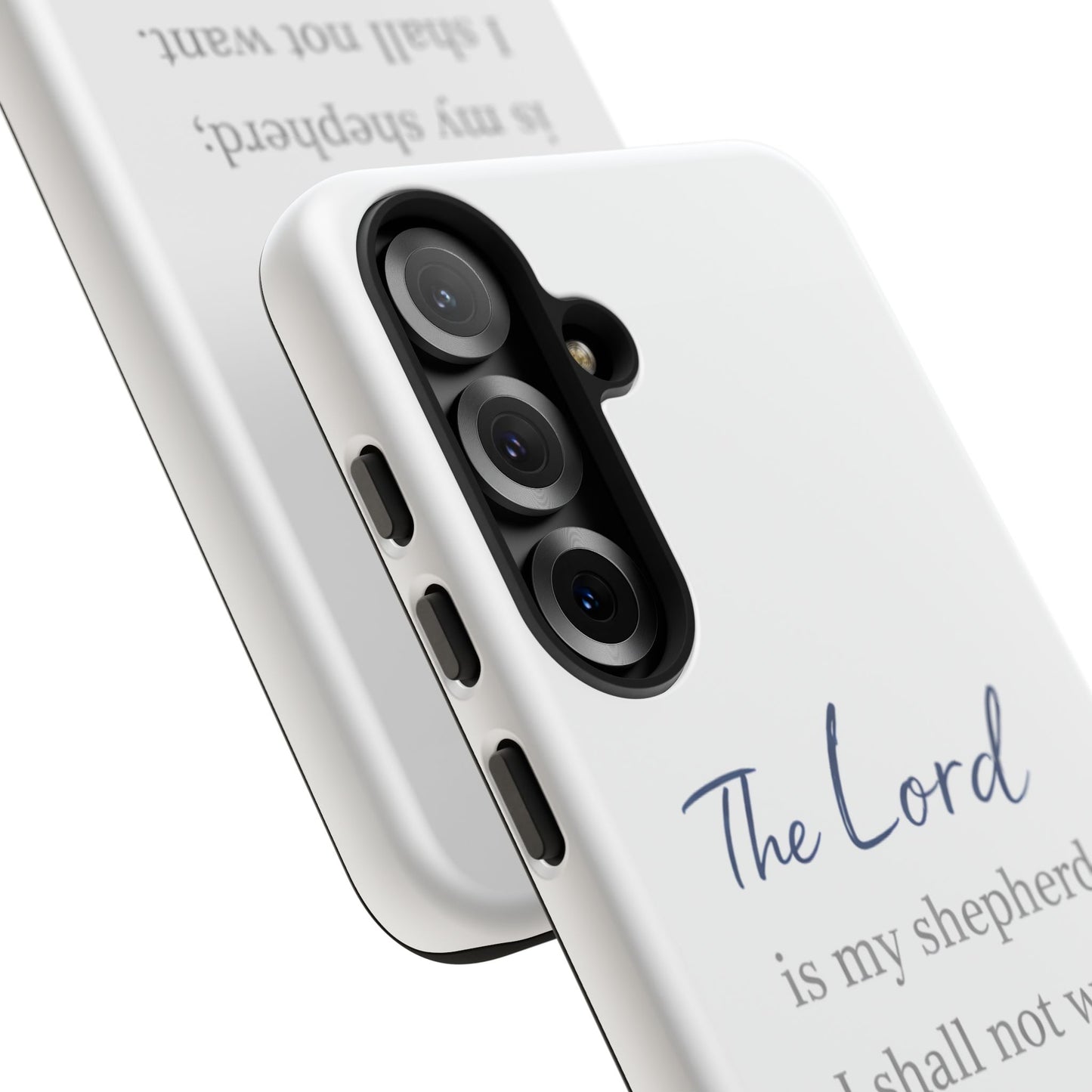 Psalm 23:1 Phone Case — "The Lord is my shepherd; I shall not want" Christian Protective Cover