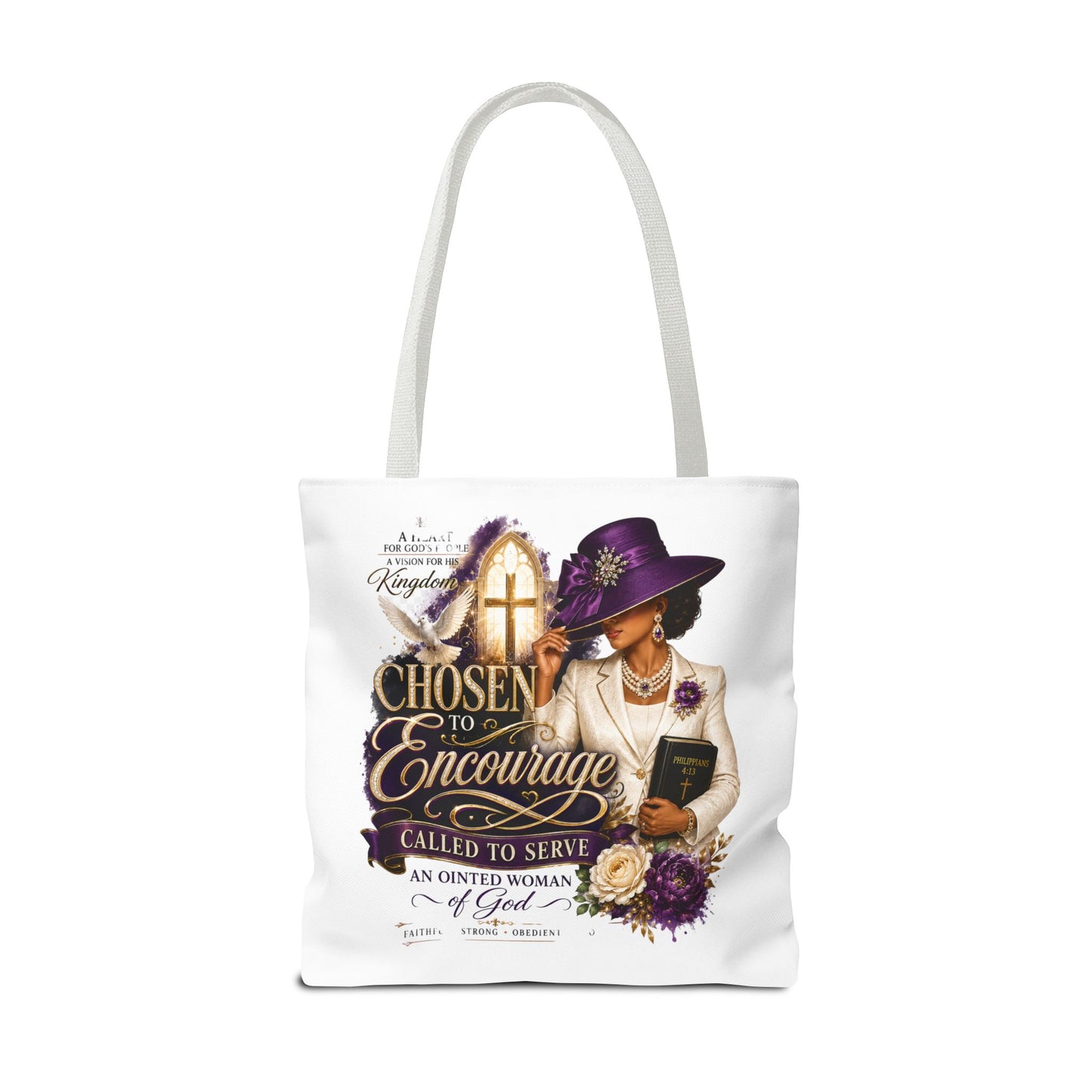 Christian Encourager Tote Bag — "Chosen to Encourage" Design