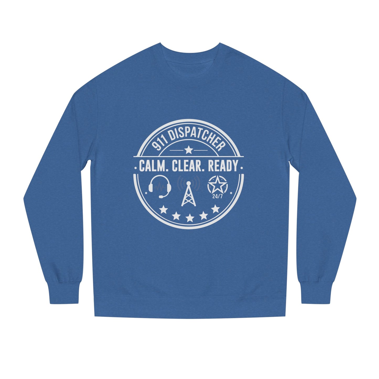 911 Dispatcher Sweatshirt - "Calm. Clear. Ready." Crewneck for Emergency Dispatchers