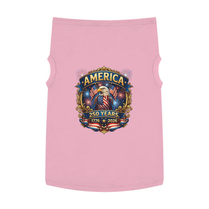 America 250 Pet Tank Top - 1776-2026 Patriotic Eagle & Fireworks