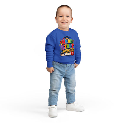 Head Start Superstar Toddler Sweatshirt — Colorful Preschool Graduation Gift