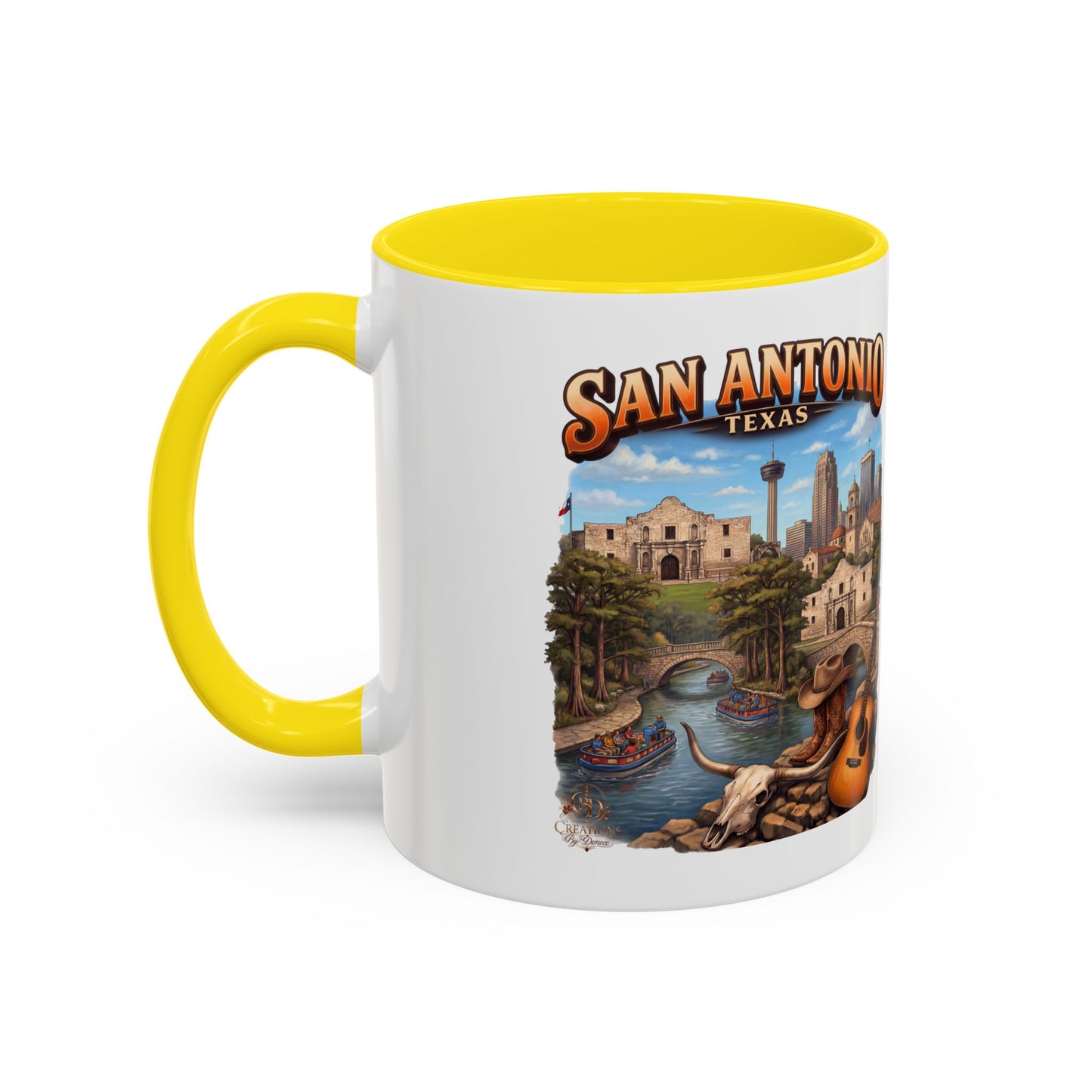 San Antonio Souvenir Coffee Mug – Texas Riverwalk Scenic Accent Mug (11/15oz)